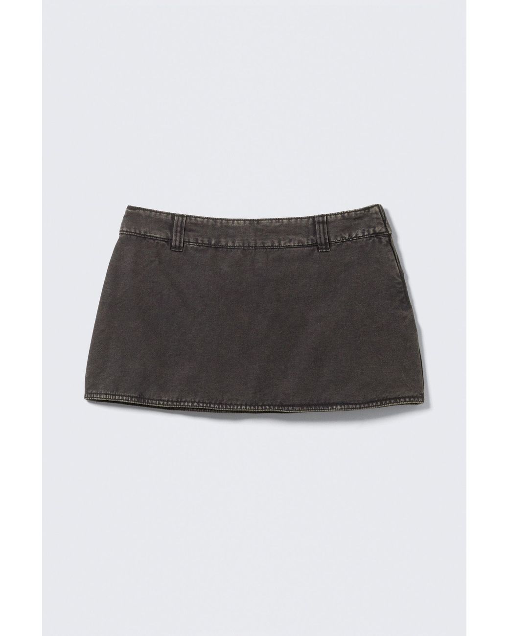 Weekday Black Low Waist Mini Skirt