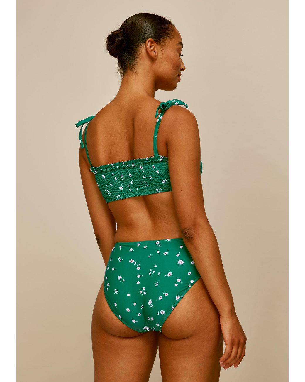 Whistles Green Primula Print Bikini Bottom