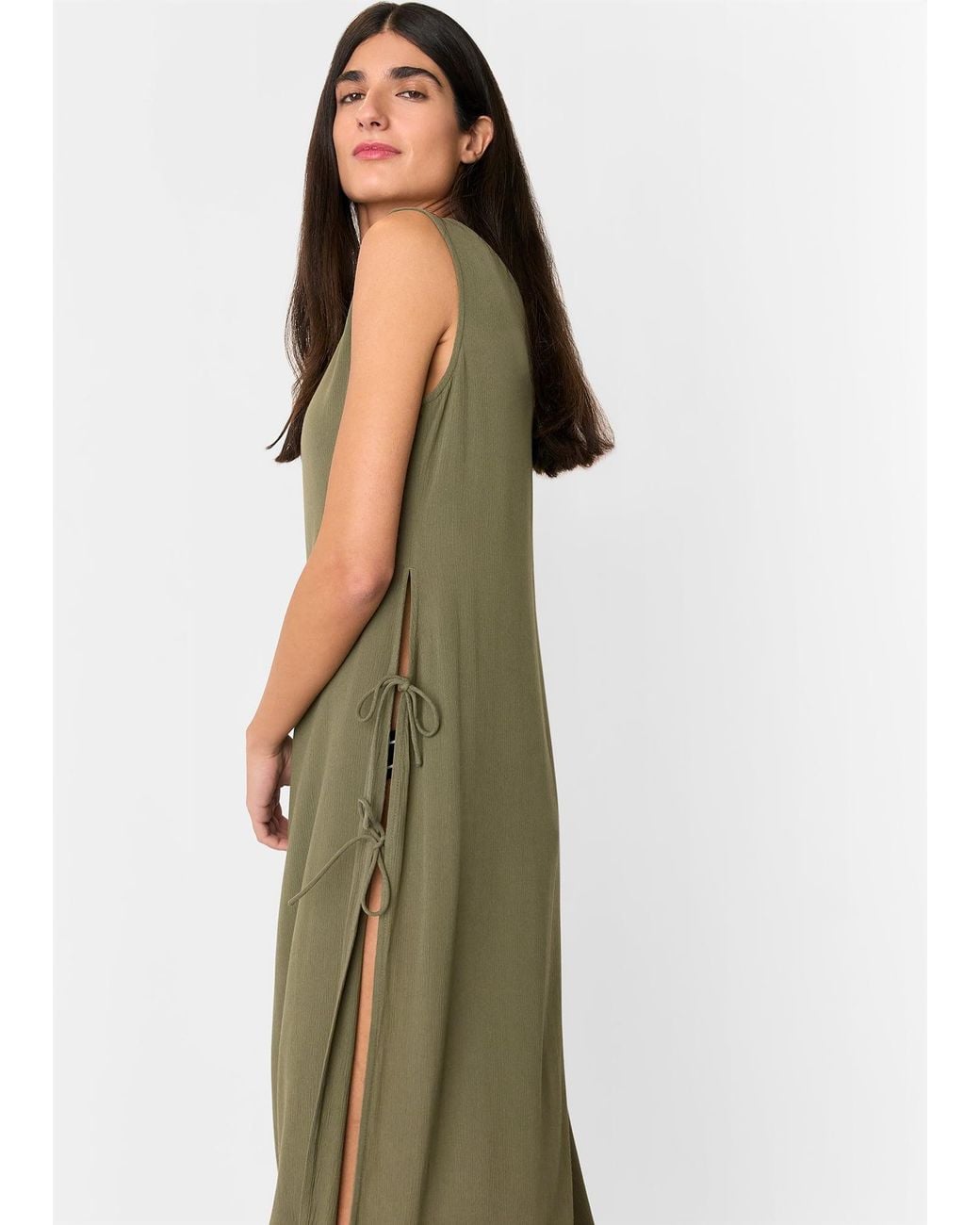 Whistles Natural Tie Side Beach Dress