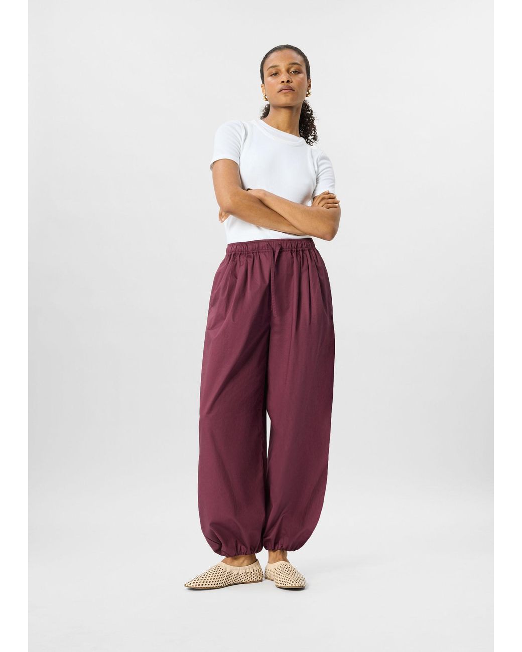 Whistles Red Cotton Balloon Trouser