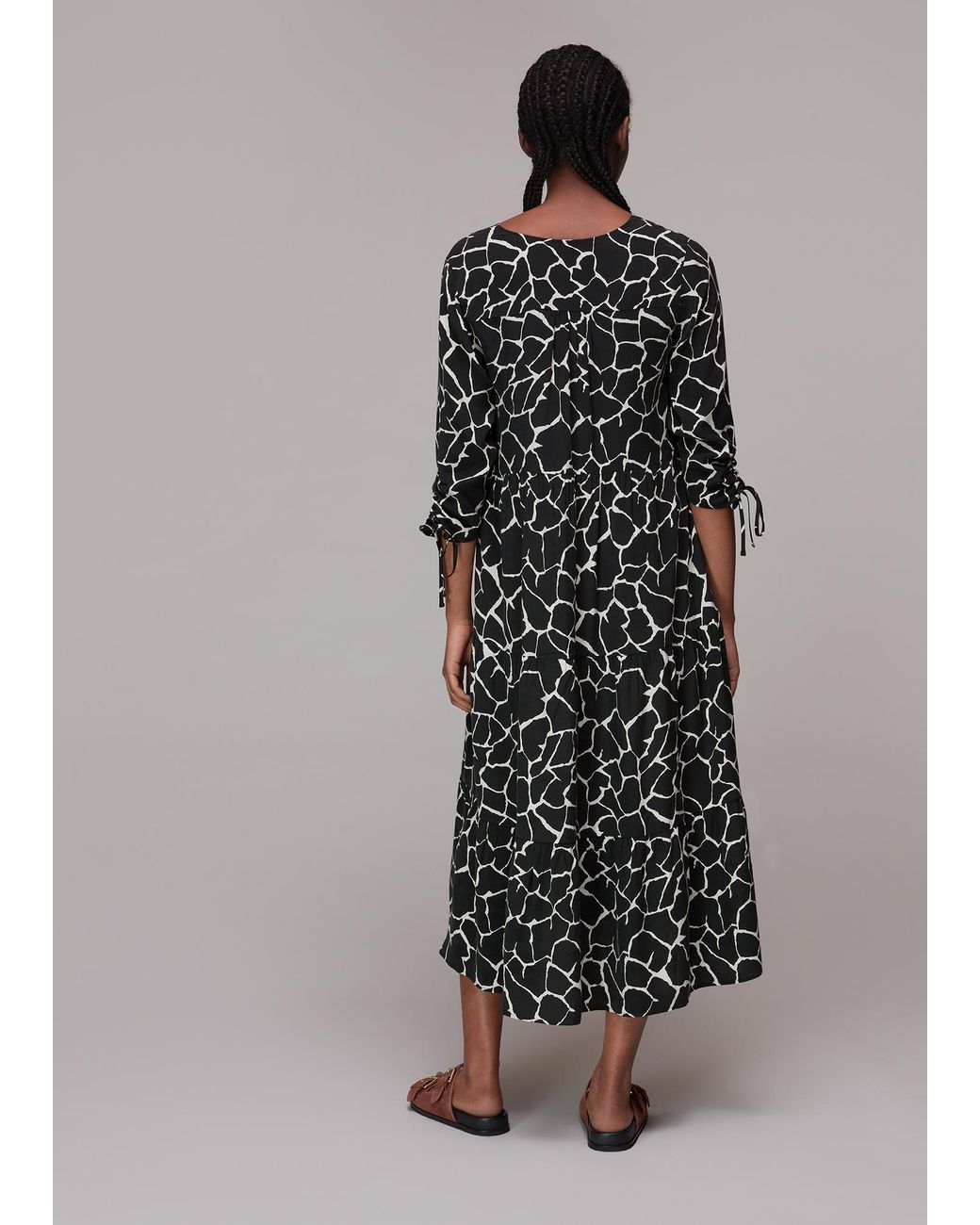 Whistles Multicolor Layla Giraffe Trapeze Dress