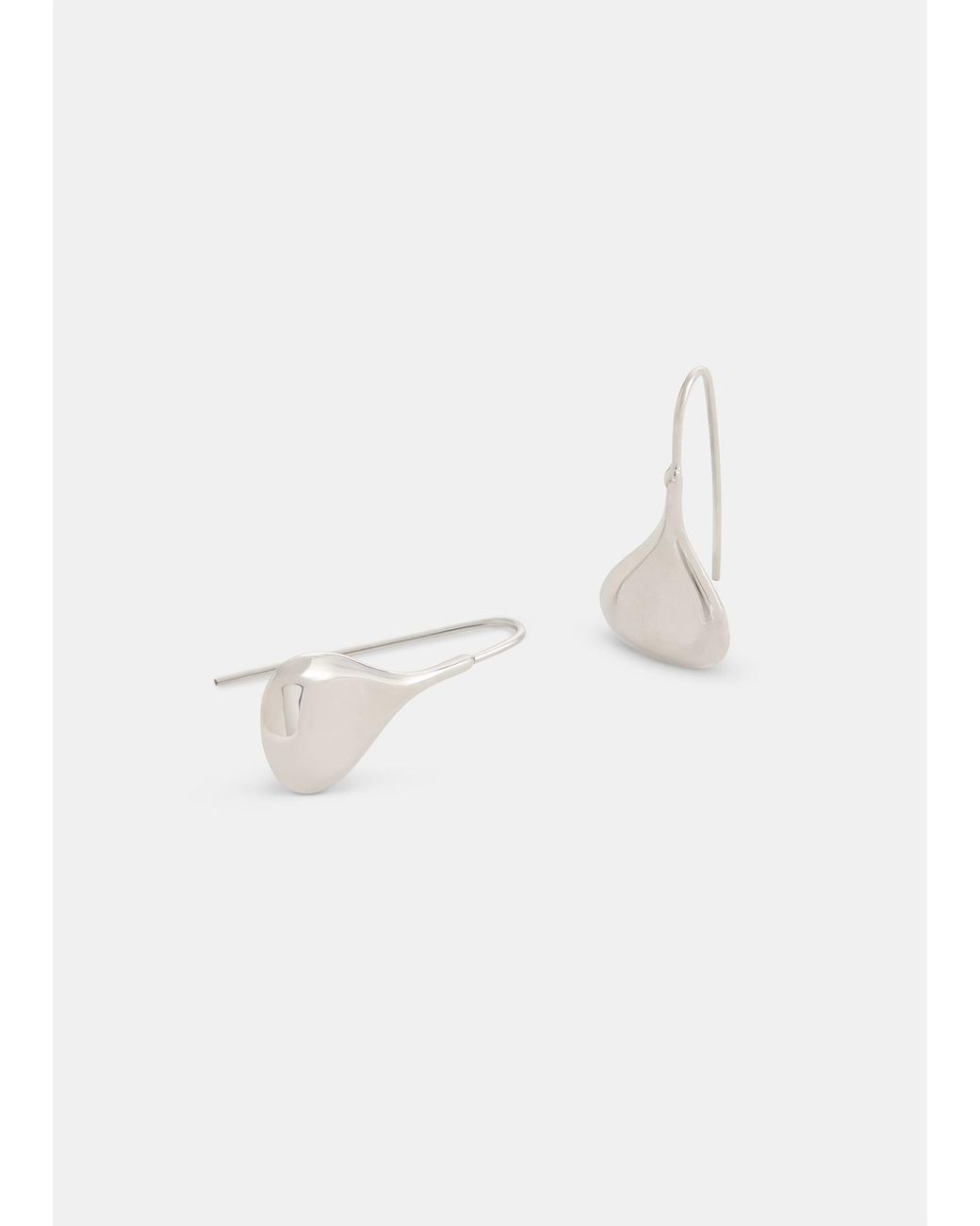 Whistles Natural Flat Teardrop Wire Earring
