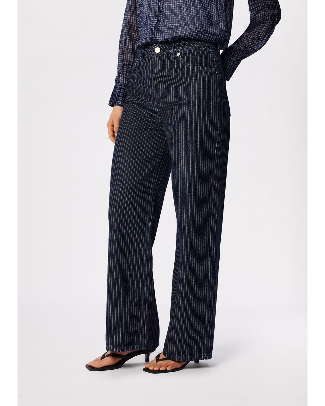Whistles Blue Authentic Stripe Jean