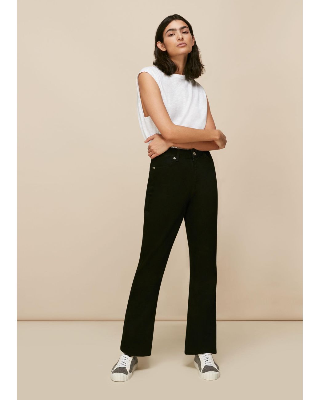 Whistles Natural Authentic Flared Jean