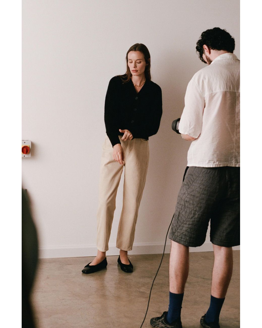 Whistles Black Cashmere Button Cardigan