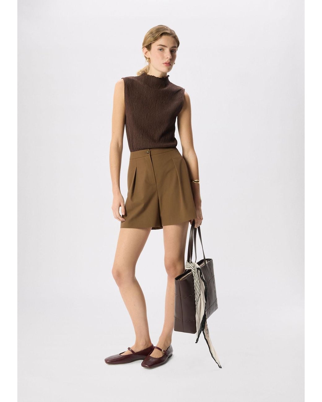 Whistles Black Textured Sleeveless Top