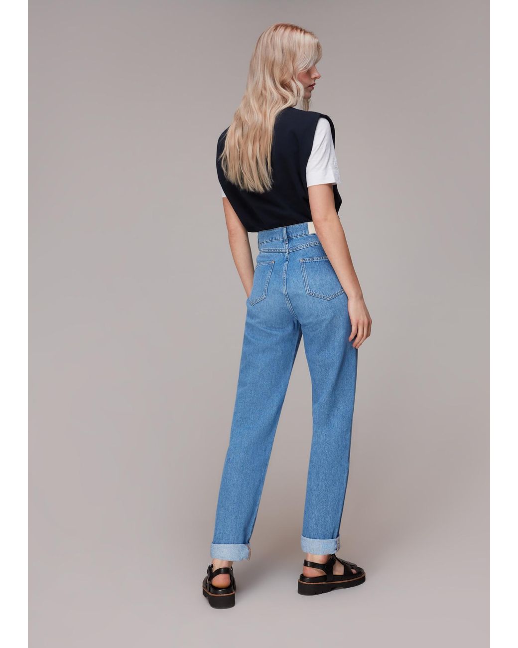 Whistles Blue Authentic Mom Jean