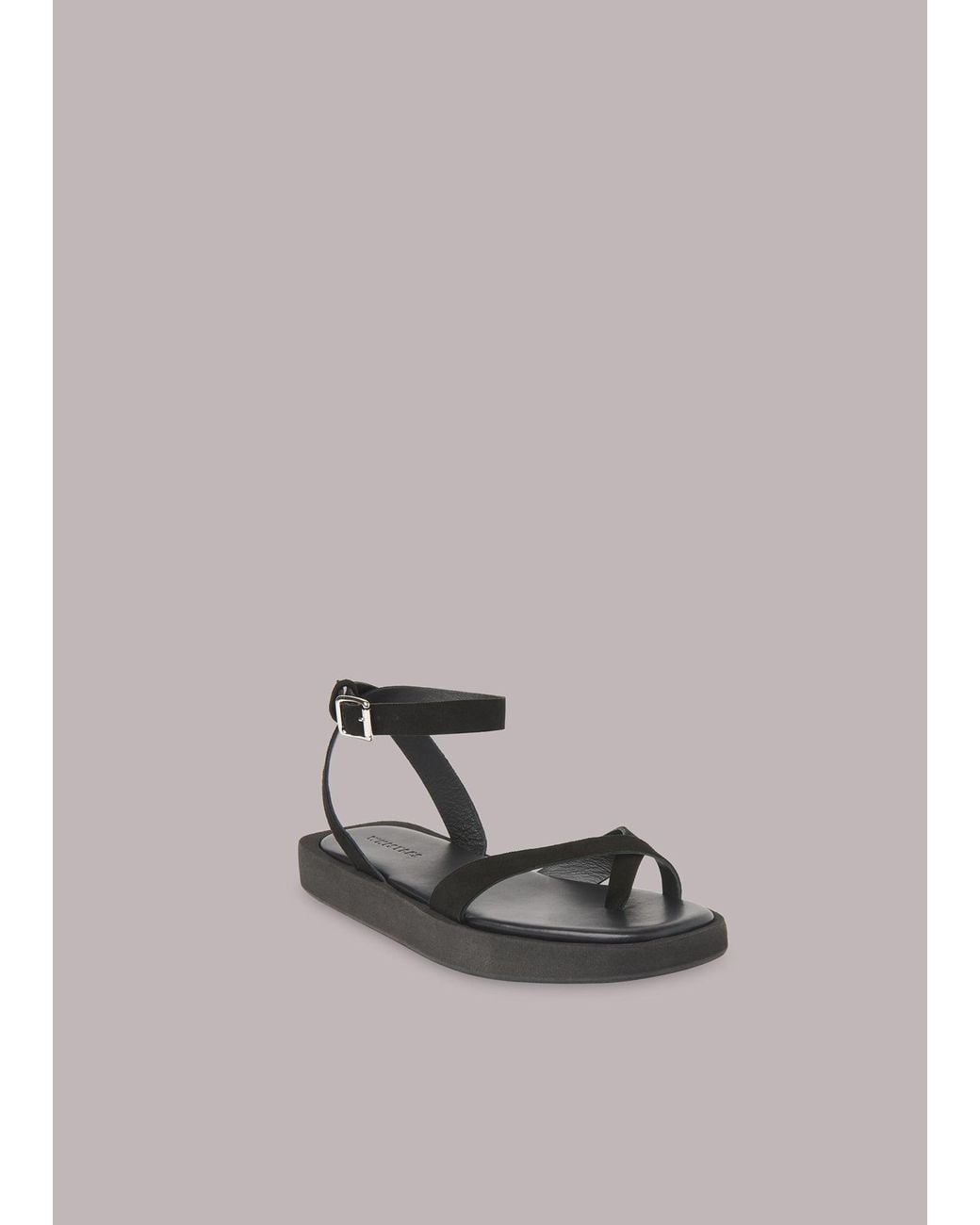 Whistles Gray Renzo Suede Sandal