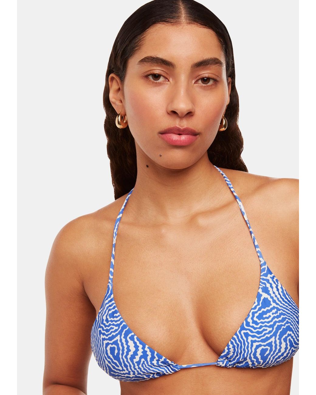 Whistles Blue Ripple Wave Bikini Top