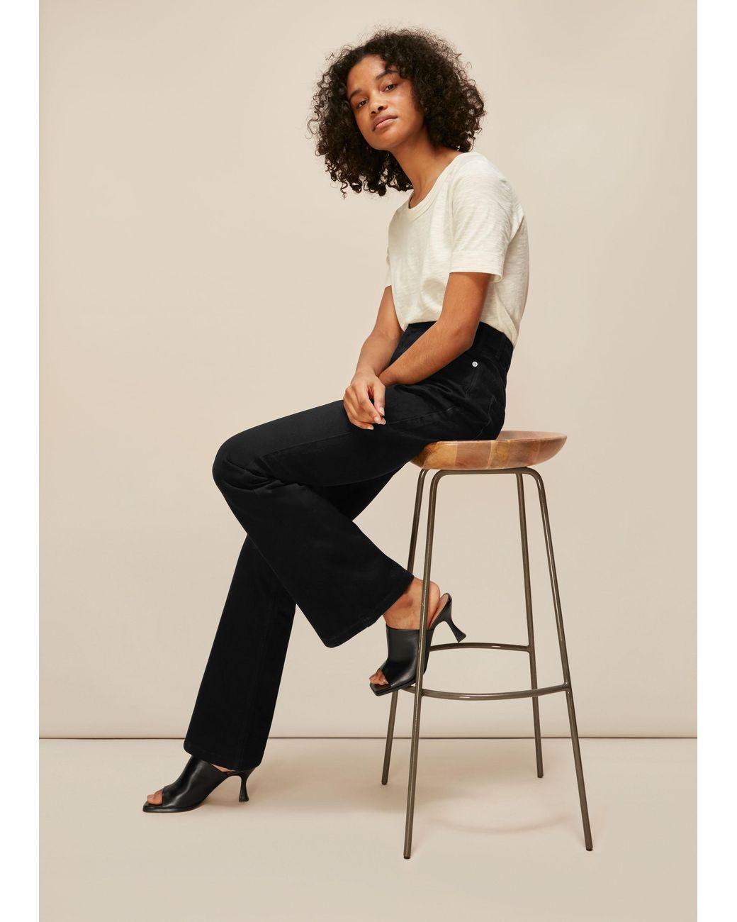 Whistles Natural Authentic Flared Jean