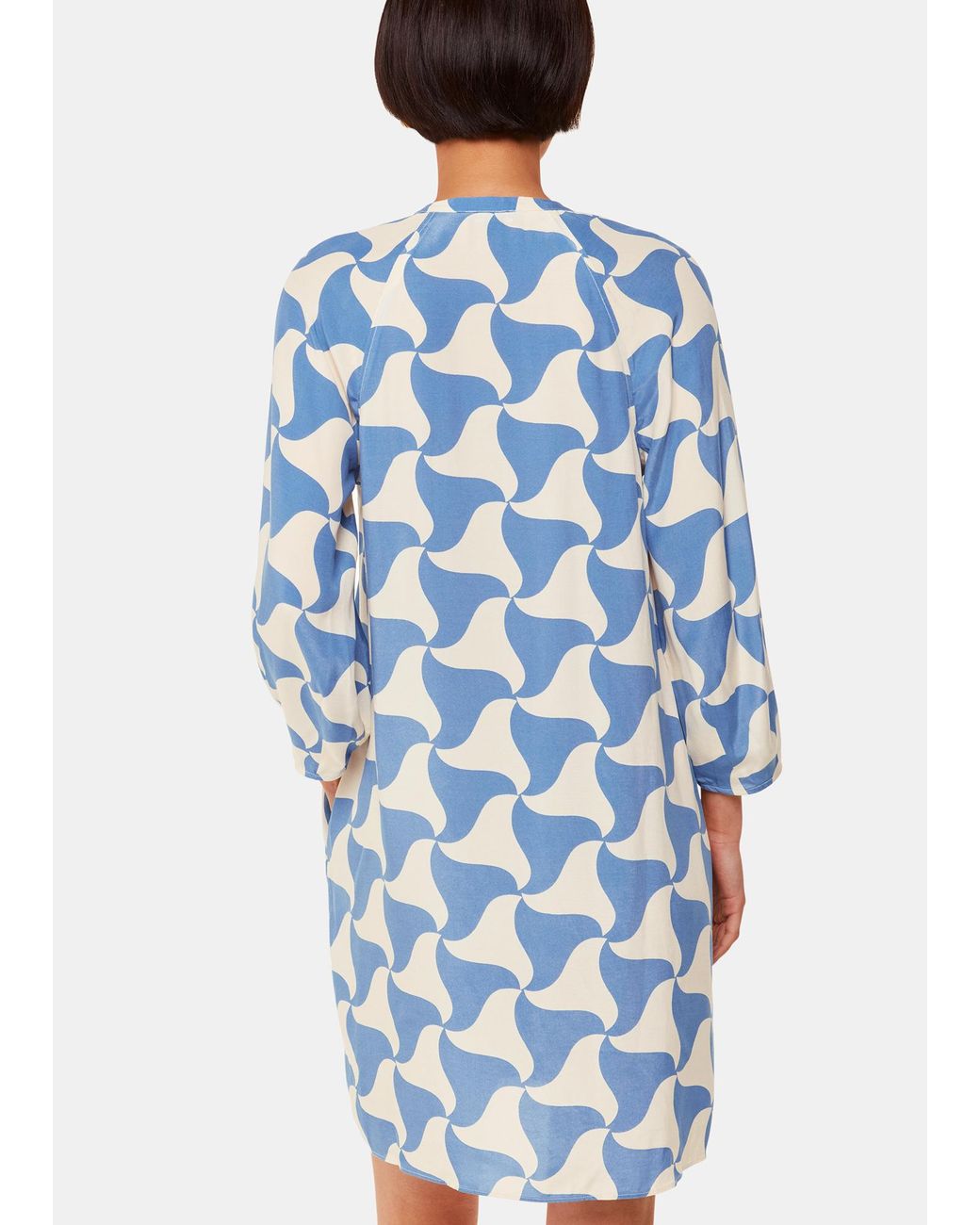 Whistles Blue Spun Triangle Dress