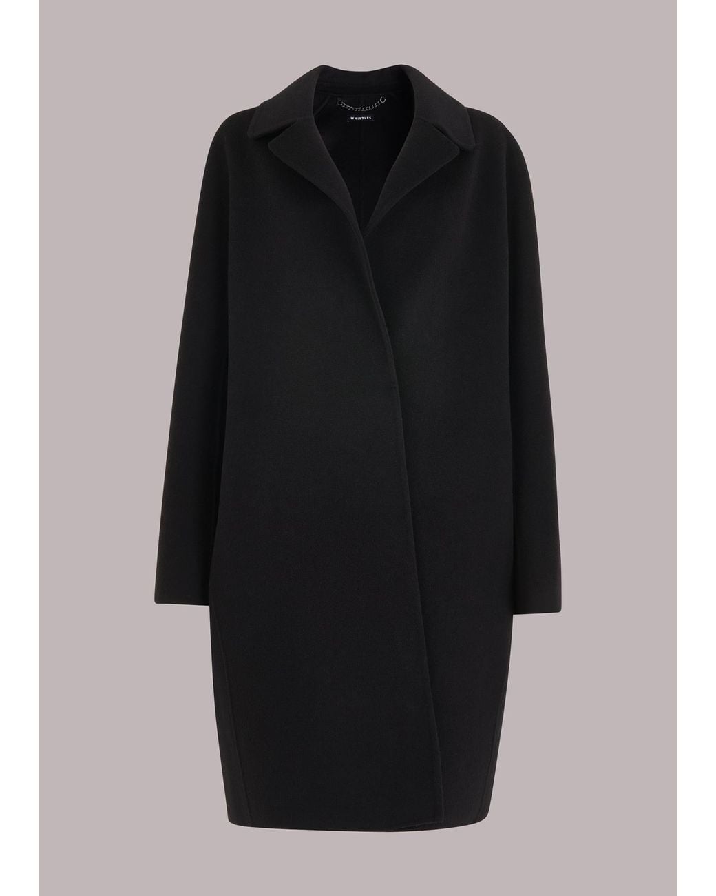 Whistles Black Julia Double Faced Coat