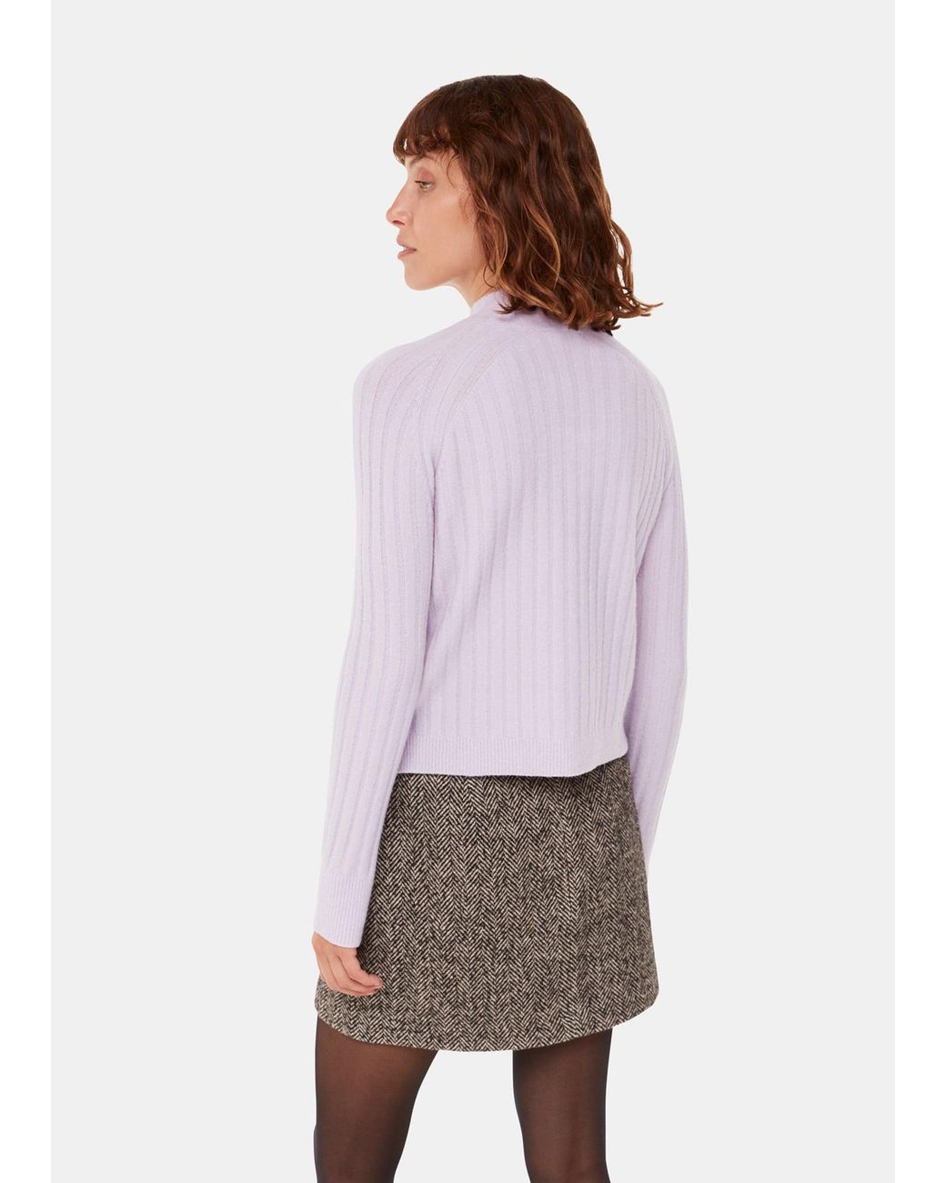 Whistles White Ribbed Sponge Knit
