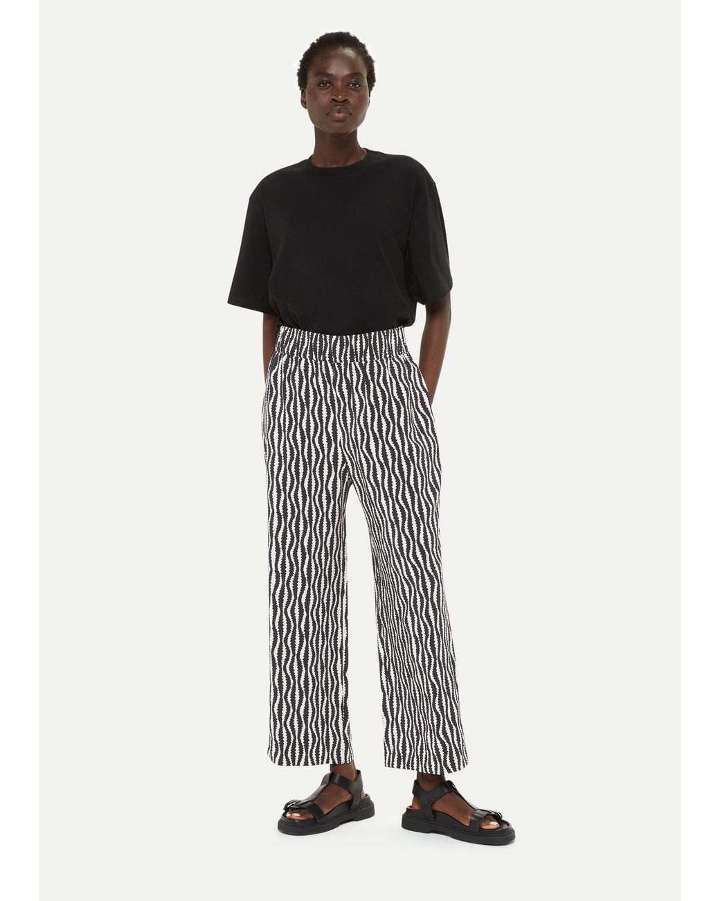 Whistles Multicolor Optical Rope Cropped Trouser