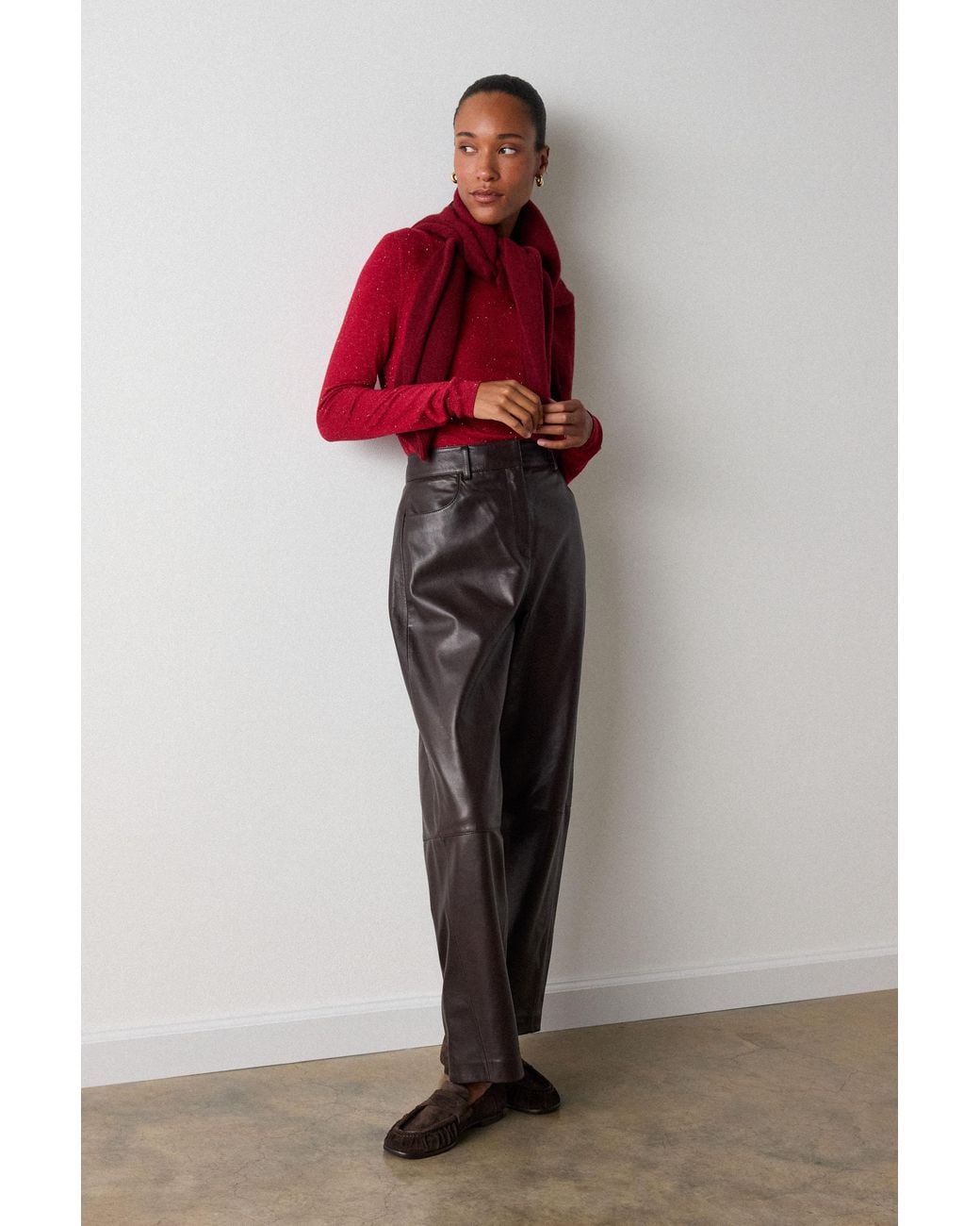 Whistles Red Annie Sparkle Crew Neck