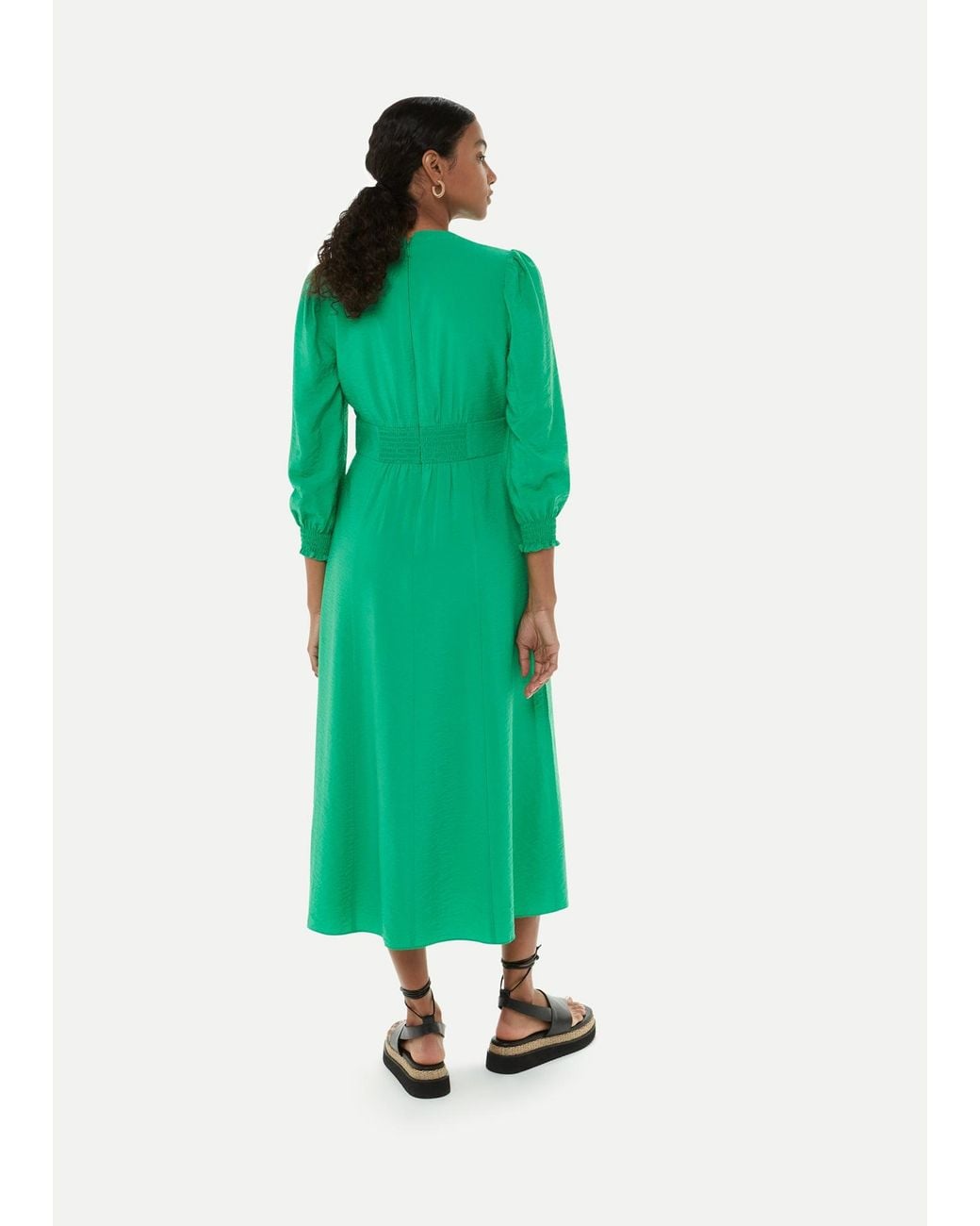 Whistles Green Sula Midi Dress