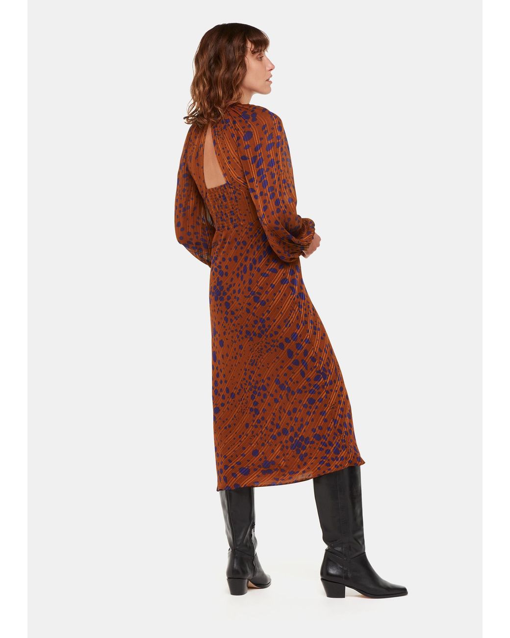 Whistles Red Spotted Dalmatian Midi Dress