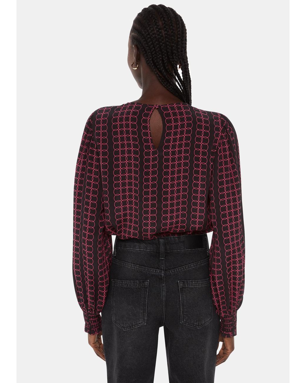 Whistles Red Circle Link Blouse