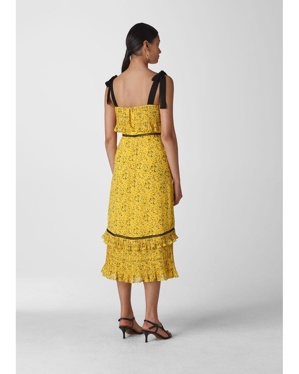 whistles ditsy blossom pleated dress