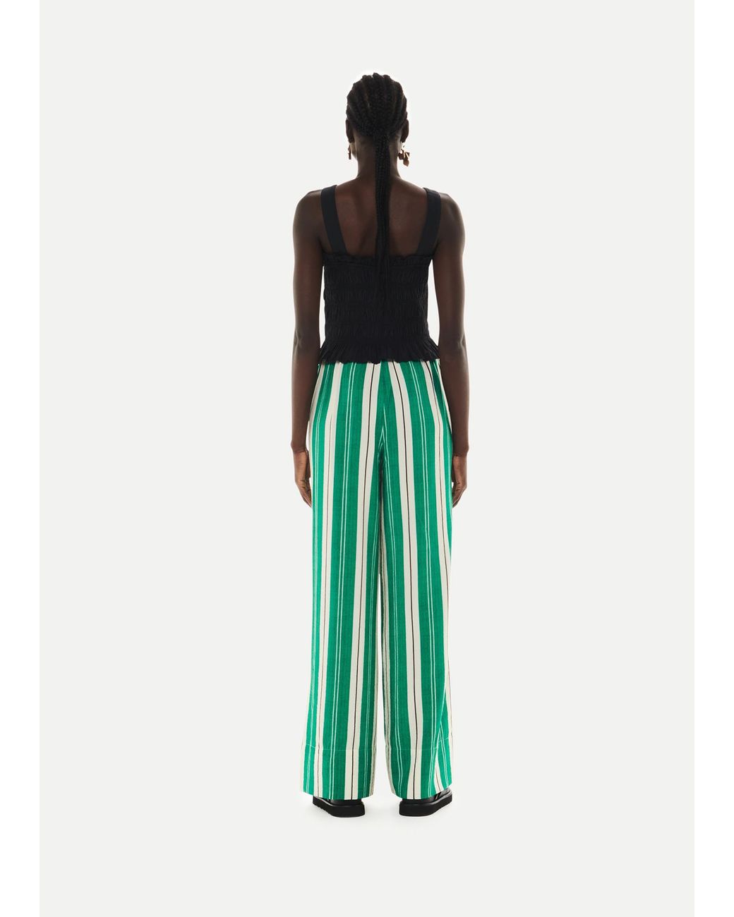 Whistles Blue Bridget Maxi Stripe Trouser