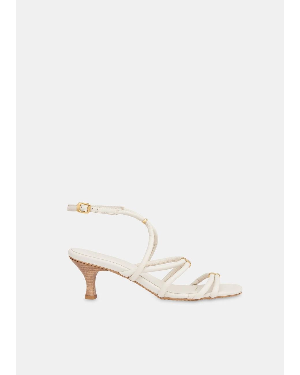 Whistles White Niomie Tubular Heeled Sandal