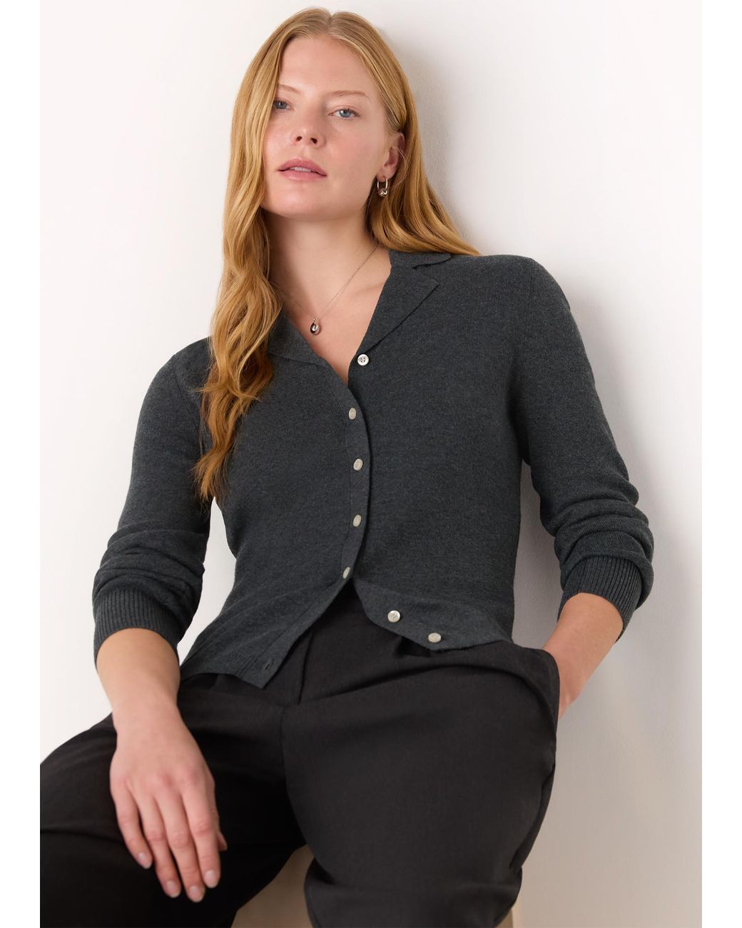 Whistles Black Phoebe Knit Shirt