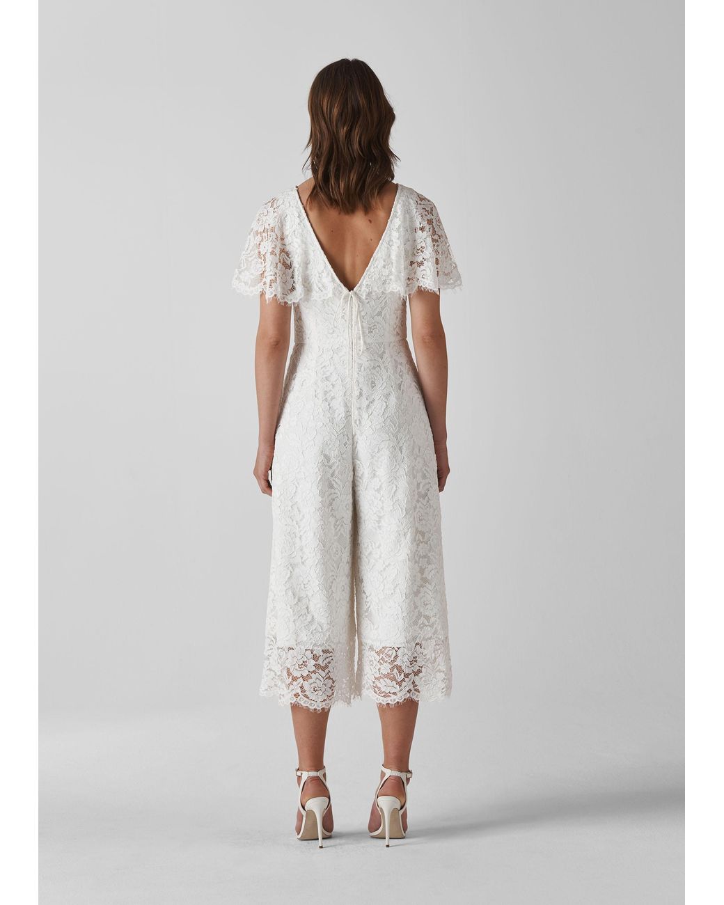 Whistles White Victoria Lace Wedding Jumpsuit