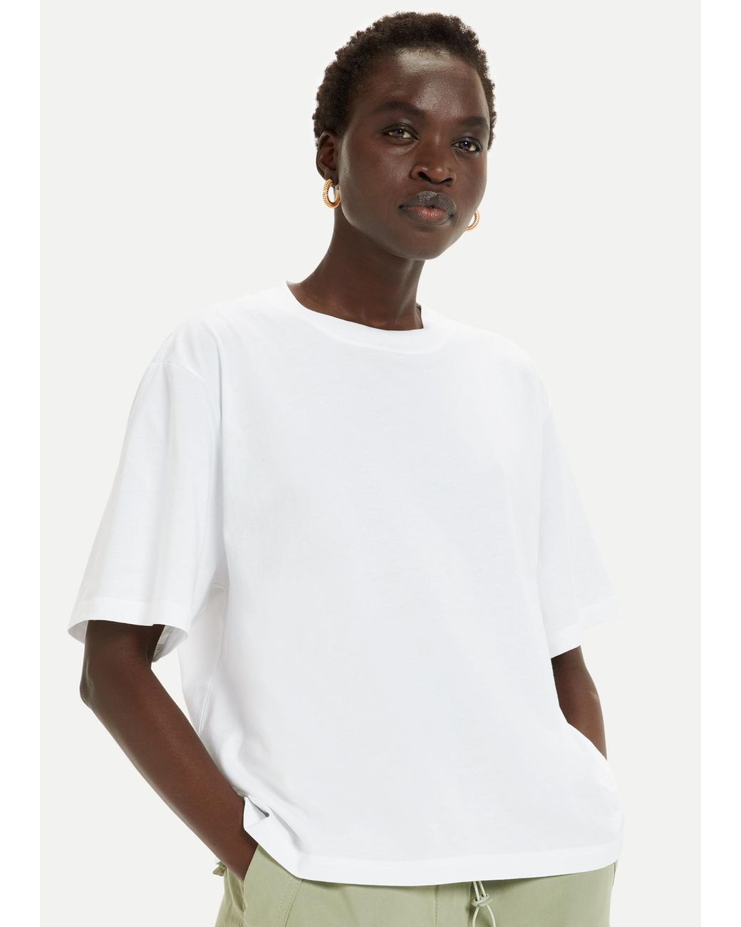 Whistles White Relaxed Tee