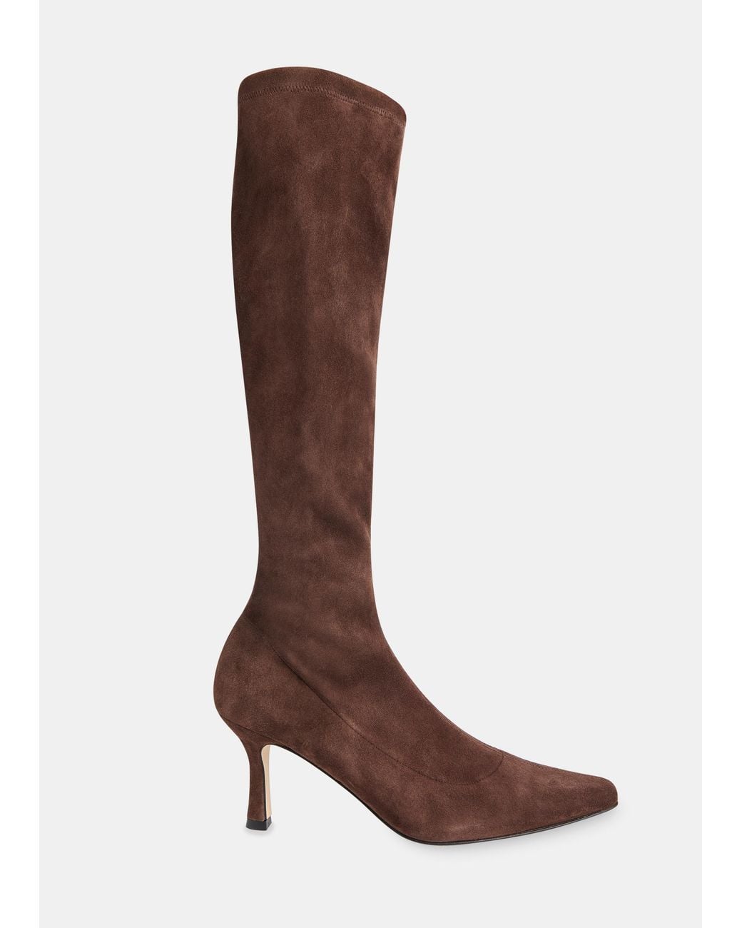 Whistles Brown Hera Stretch Suede Boot