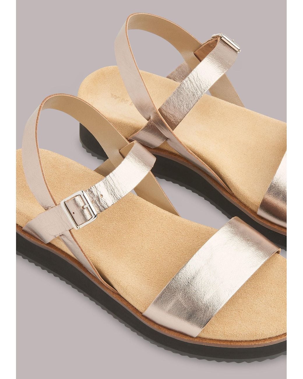 Whistles Pink Nola Footbed Sandal