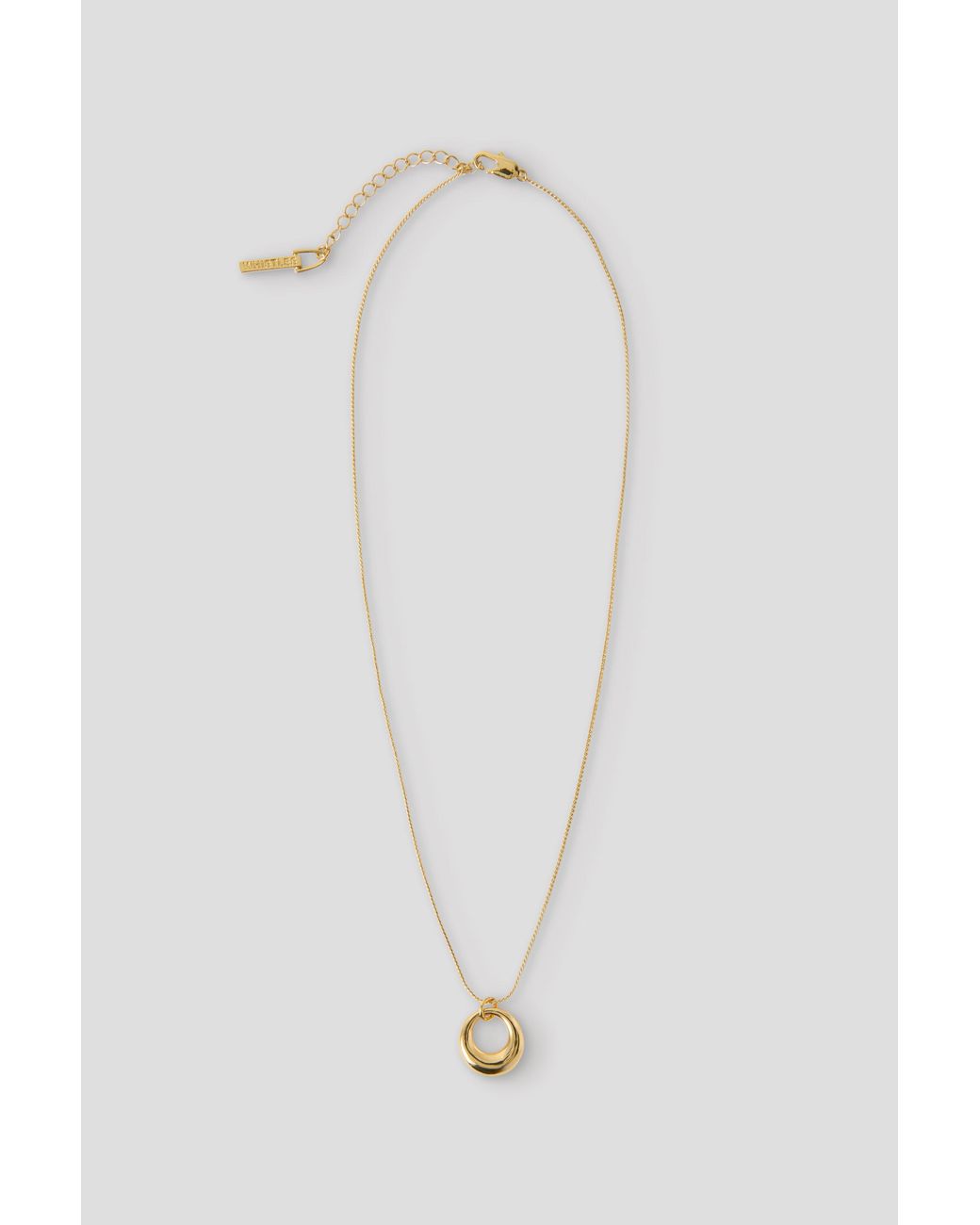 Whistles Brown Curved Pendant Necklace