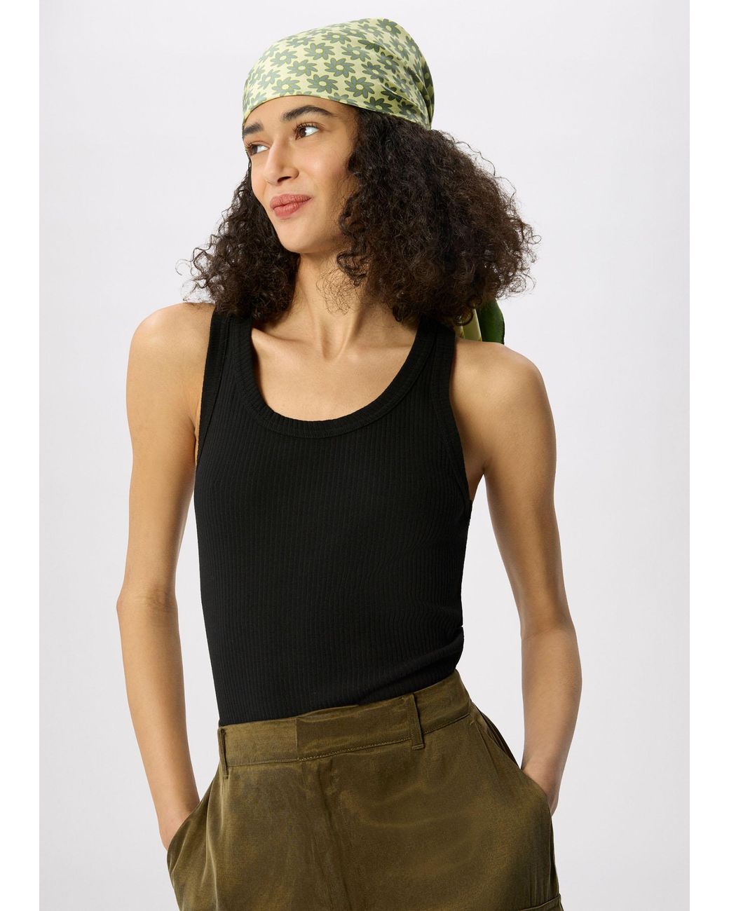 Whistles Black Ultimate Ribbed Scoop Vest