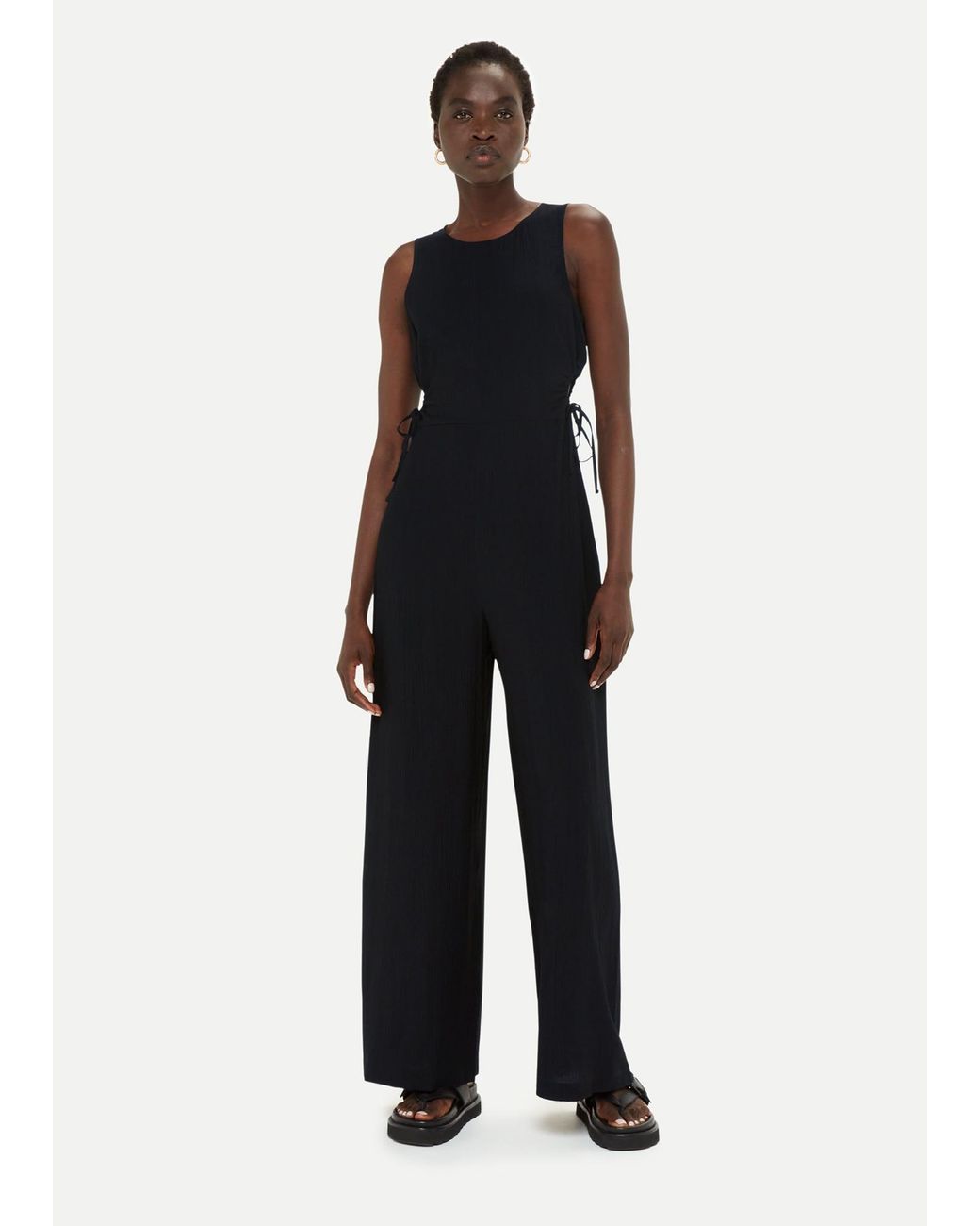 Whistles Black Cut Out Jumpsuit