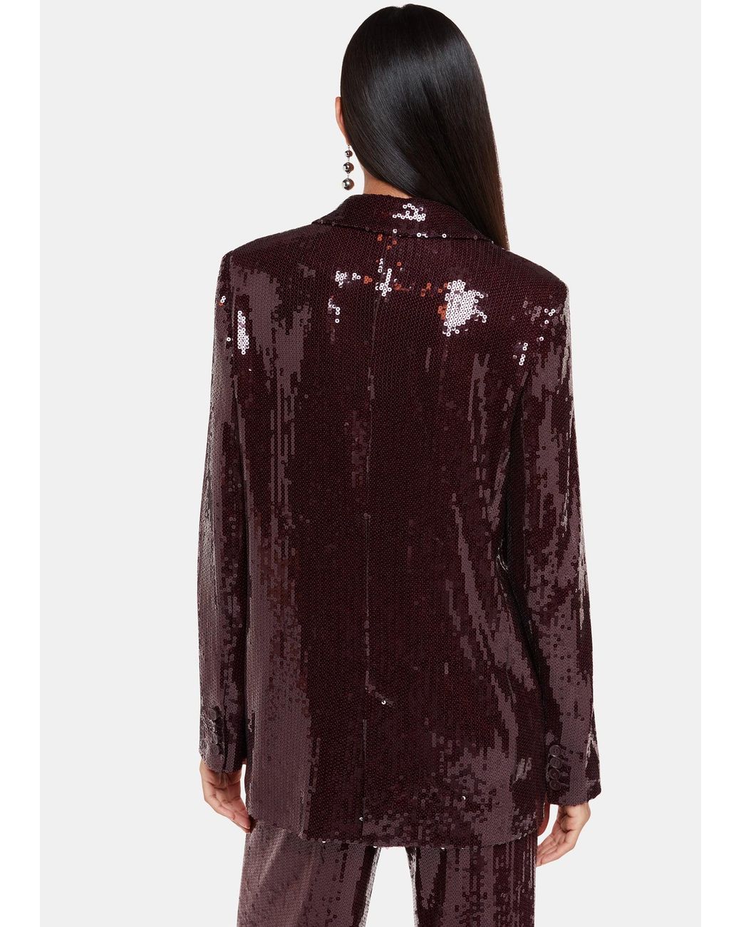 Whistles Red Misha Sequin Blazer