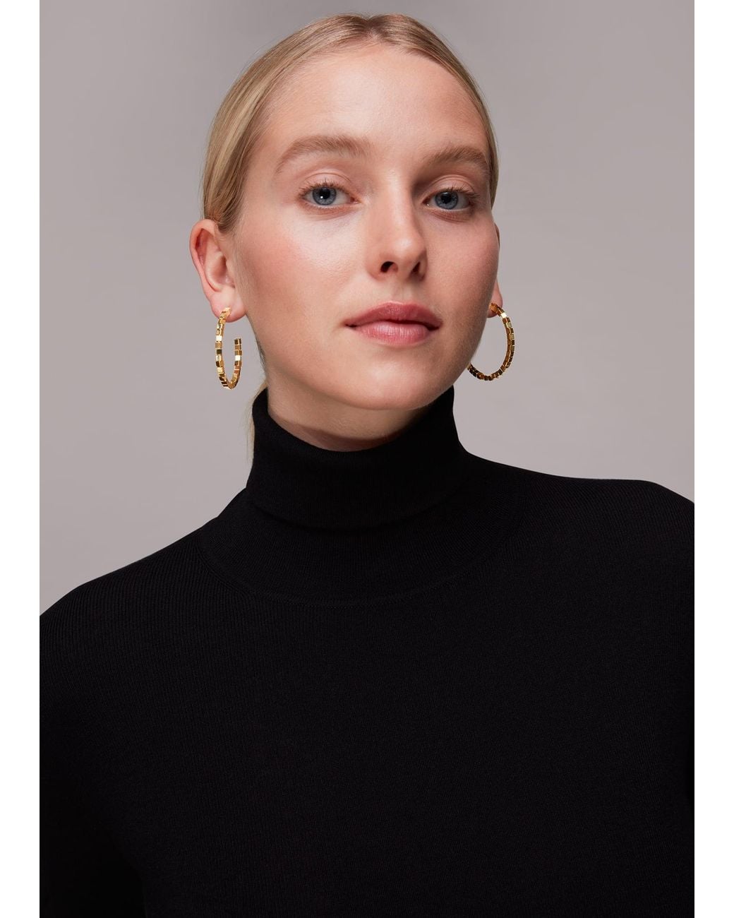 Whistles Metallic Square Bead Hoop