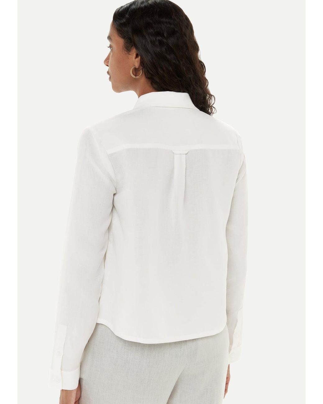 Whistles White Cloe Seam Detail Shirt