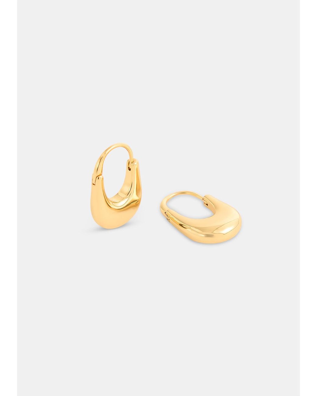 Whistles Brown Oval Hoop Earring