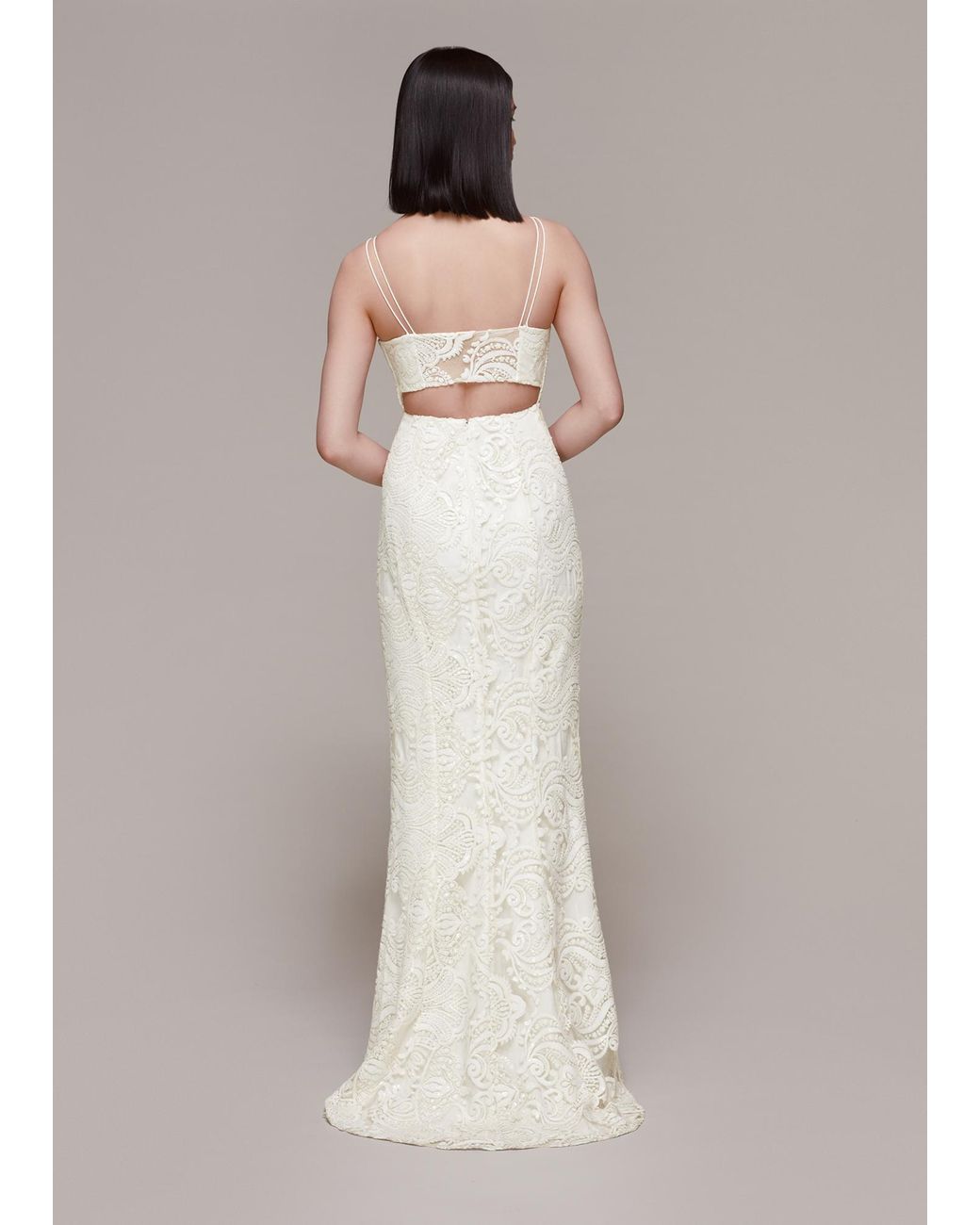 Whistles White Lorelei Sequin Wedding Dress