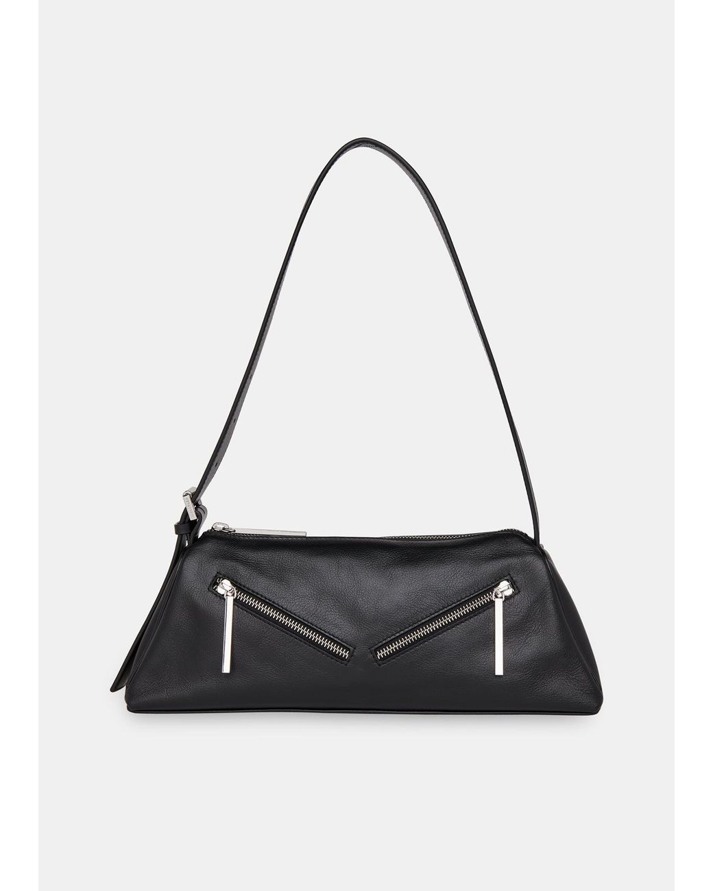 Whistles White Seva Triple Zip Shoulder Bag