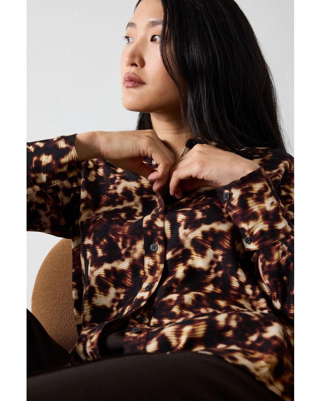 Whistles Multicolor Abstract Animal Viscose Shirt