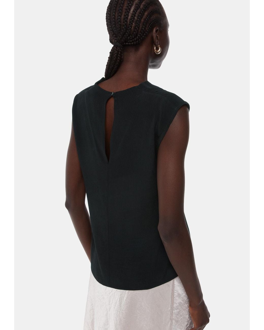 Whistles Natural Textured Sleeveless Tank
