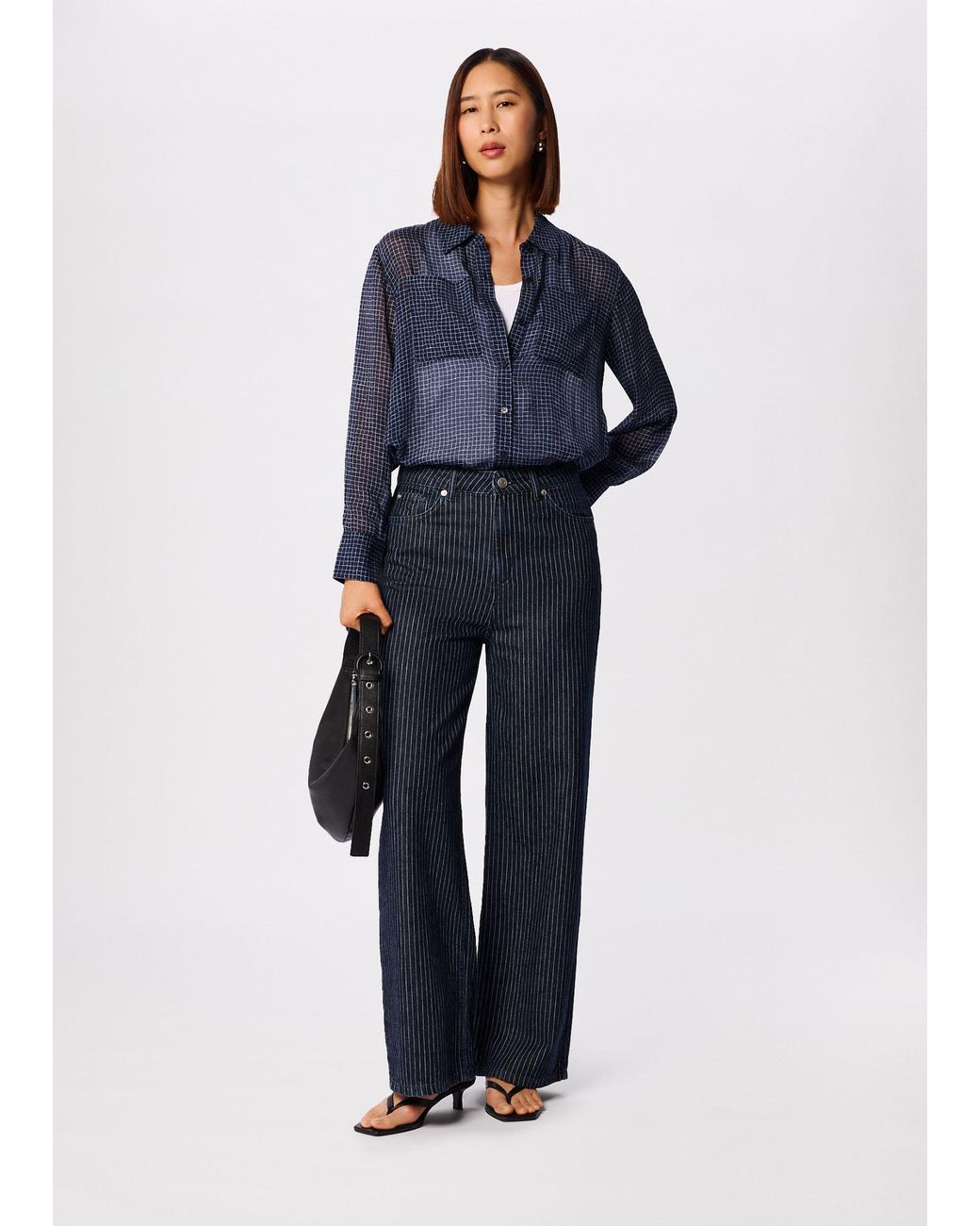 Whistles Blue Authentic Stripe Jean