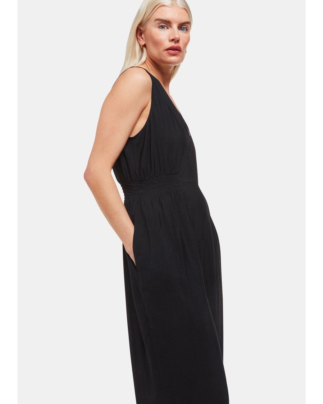 Whistles Blue Petite Remmie Jumpsuit