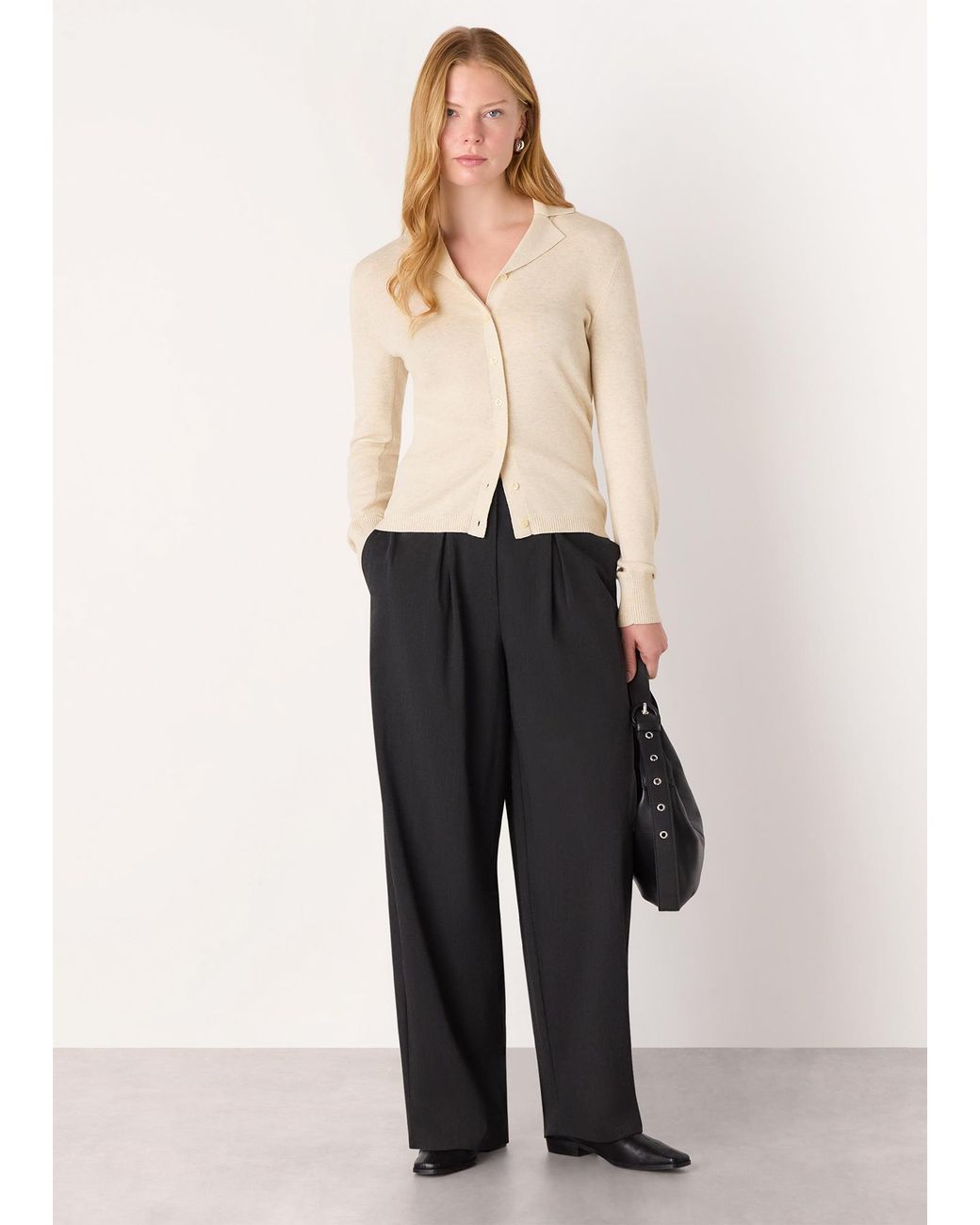 Whistles Natural Phoebe Knit Shirt