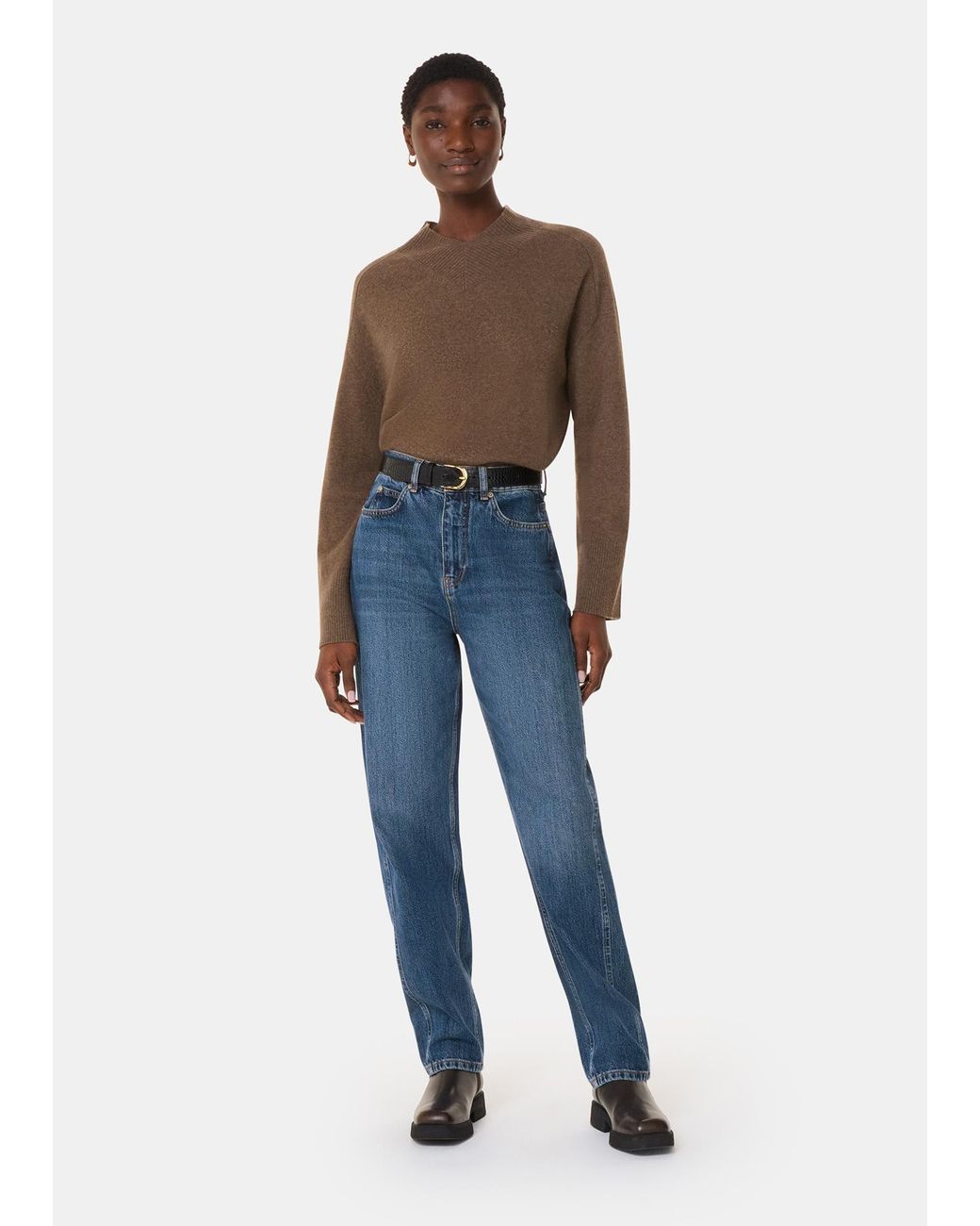 Whistles Blue Authentic Tapered Jean