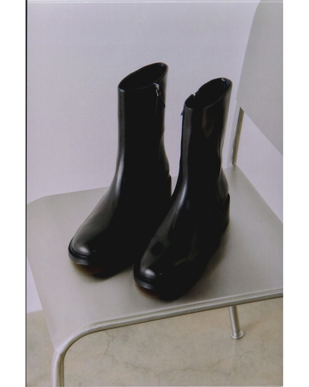 Whistles Black Clean Leather Chelsea Boot