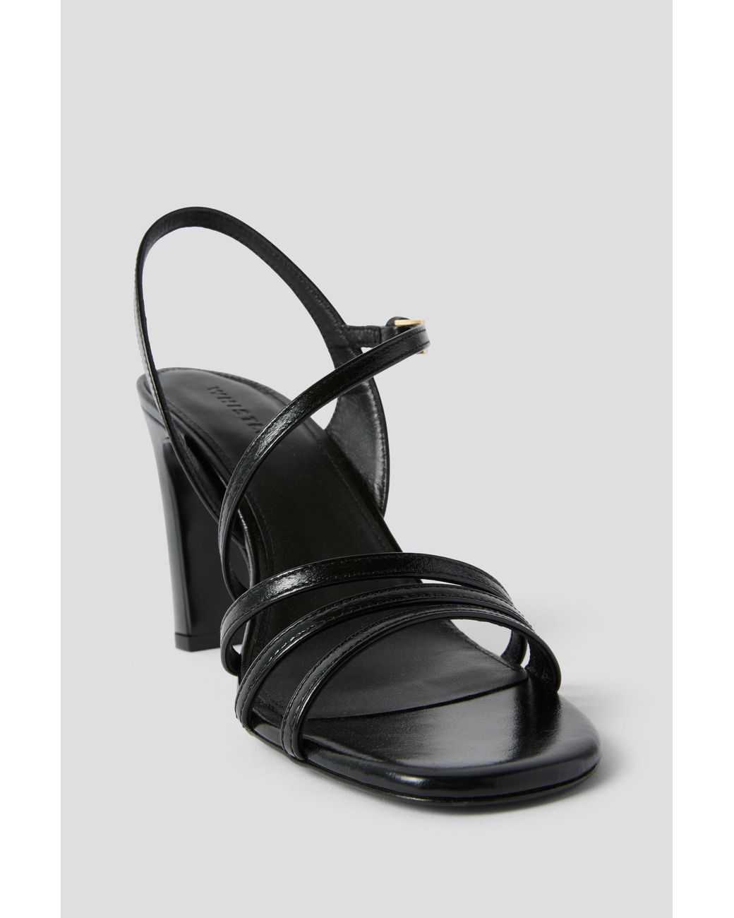 Whistles Black Strappy Block Heel Sandal