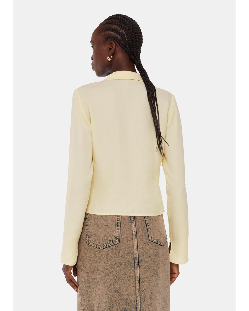 Whistles Natural Daphne Button Front Shirt