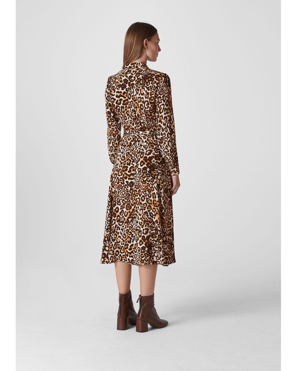 whistles exclusive animal print wrap dress