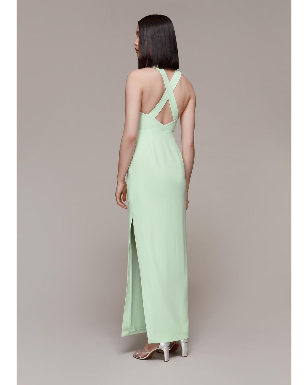 Whistles Green Maria Maxi Dress